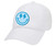 Happy Face Blue Smile Face Lightning Eyes Unisex Embroidered Twill Dad Hat