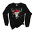 Womens Christmas Tshirt Steer Skull Christmas Lights Holiday Festive Ladies Long Sleeve T-shirt Graphic Tee