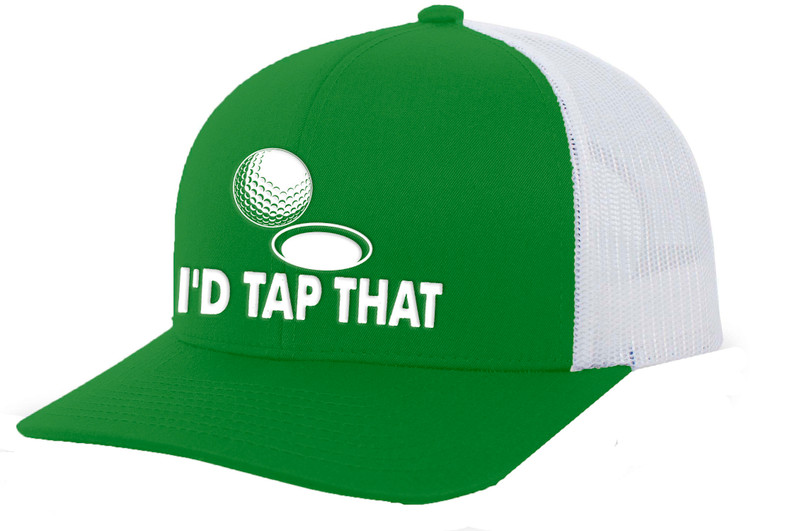 Mens Golf Hat Funny I'd Tap That Golf Ball Mesh Back Trucker Hat