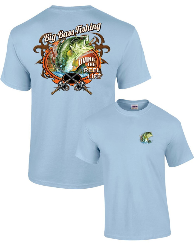 Big Bass Fishing T-shirt Fisherman Outdoors Fish Boating