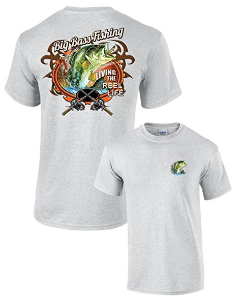 Big Bass Fishing T-shirt Fisherman Outdoors Fish Boating Sporting