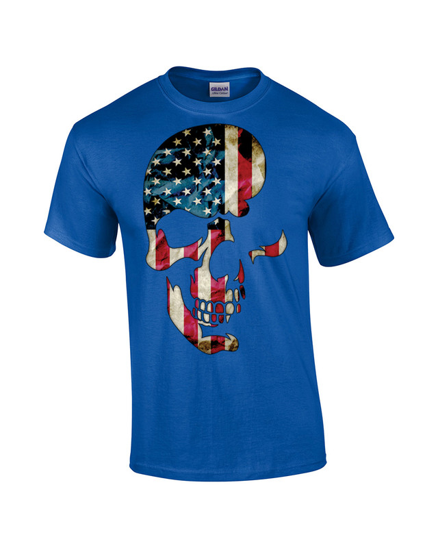 American Flag Skull Americana Skeleton Head Patriotic Patriot Cool