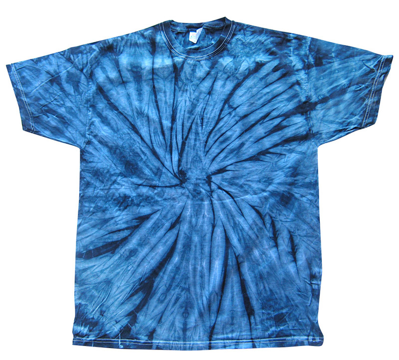 『TEN TEE TIE DYE BLUE M』 Tie Dyes Men's Tie Dyed Performance Tee Shirt. H1000 Spider Lime