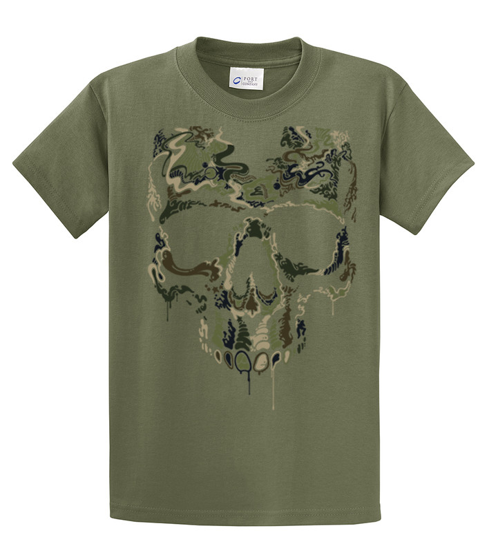 Army Military Camoflauge Skull T-shirt Skeleton Special