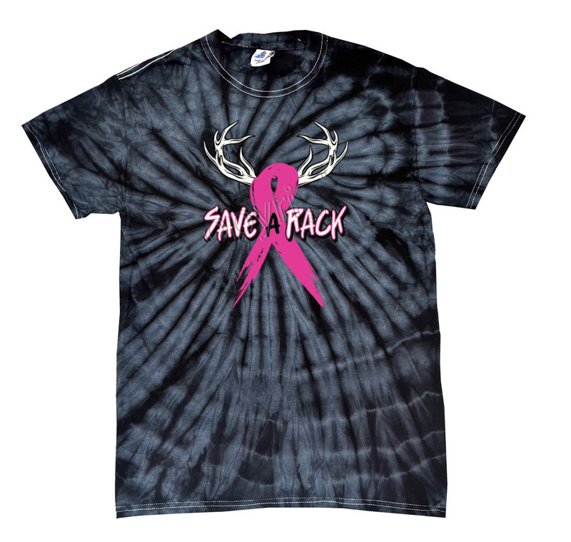 Cancer Awareness Tee Shirt Save A Rack Antlers Ribbon Military