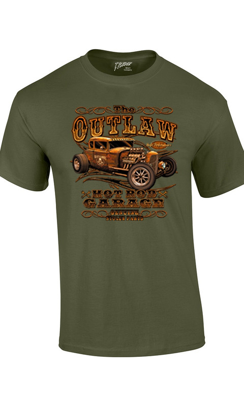 Hot Rod Classic Cars T-shirt The Outlaw Garage Genuine Stolen