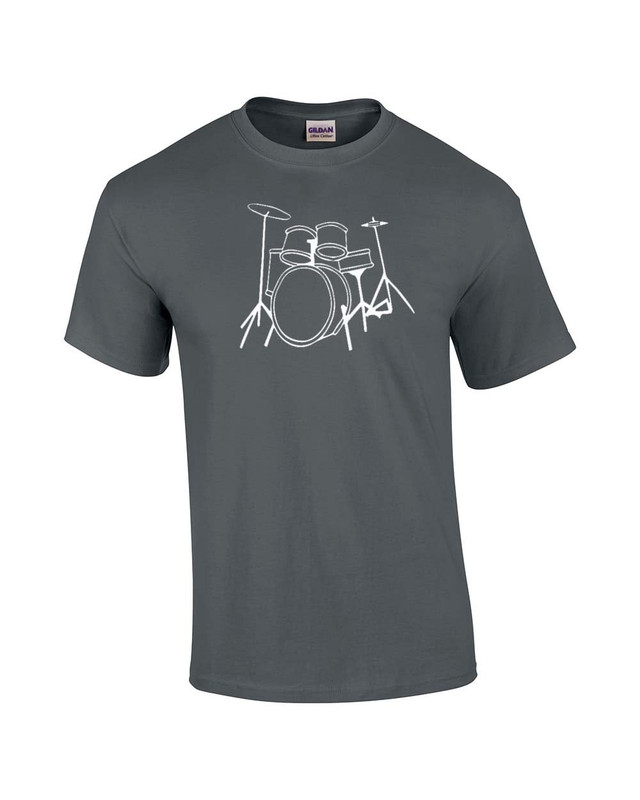 Drum Set T-shirt Drummer Band Musician Drumming Percussion Retro