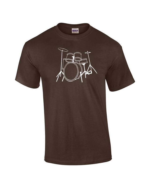 Drum Set T-shirt Drummer Band Musician Drumming Percussion Retro