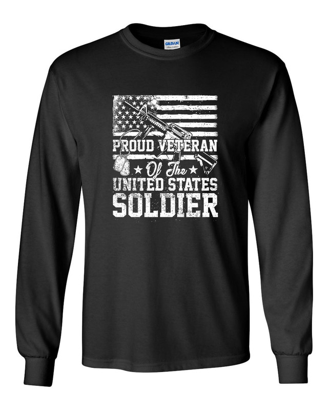 U.S Military Proud Veteran of the United States Soldier Unisex Long Sleeve T-shirt