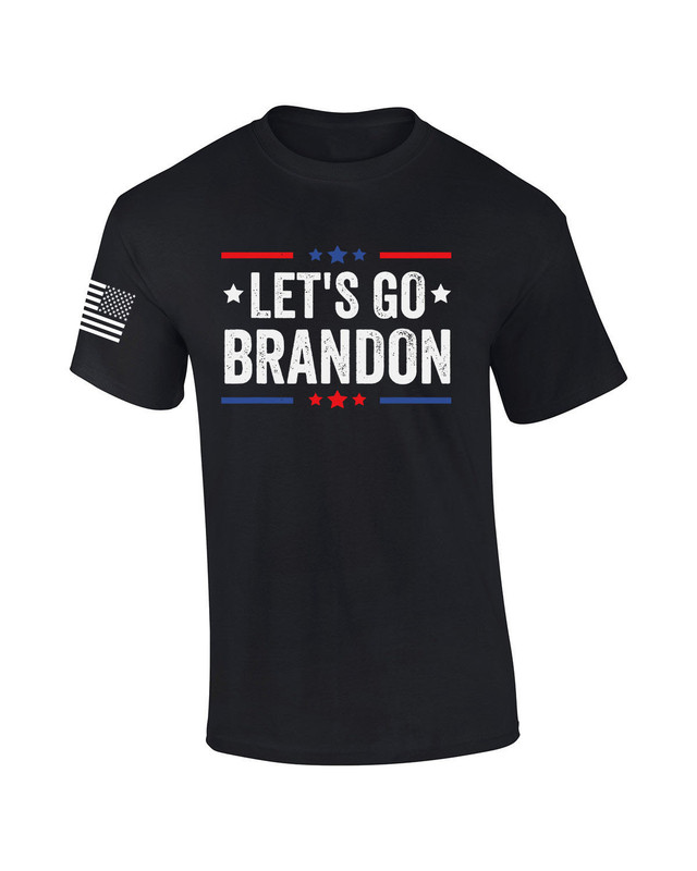 Lets Go Brandon Short-Sleeve Unisex T-Shirt white text