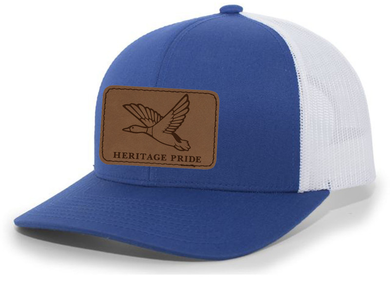 Heritage Pride Mallard Duck Laser Engraved Leather Mens Trucker