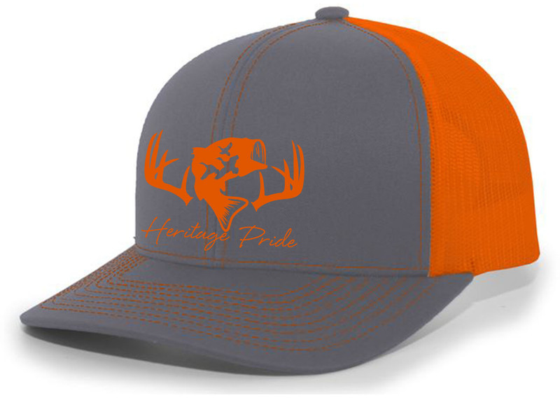 Heritage Pride Deer Hunting Fishing Duck Hunt Mens Embroidered Mesh Back  Trucker Hat - Trenz Shirt Company