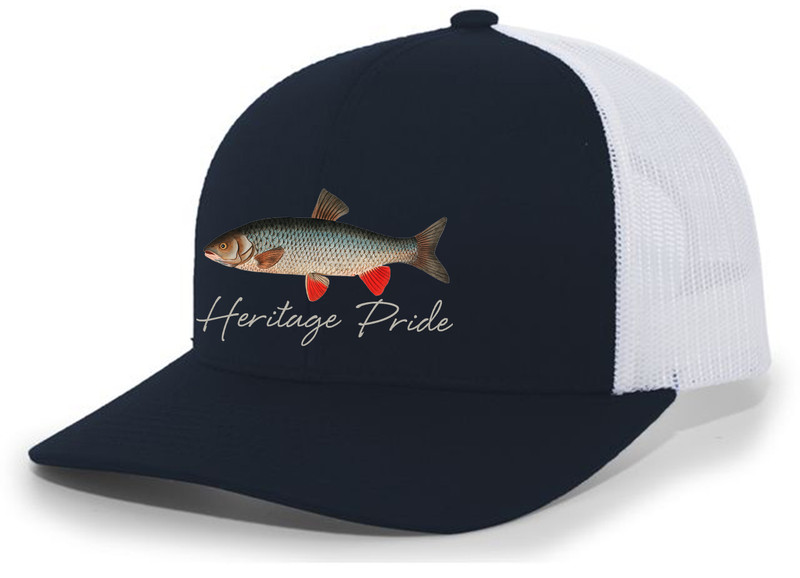 Heritage Pride Freshwater Fish Collection Carp Fishing Mens Embroidered  Mesh Back Trucker Hat Baseball Cap