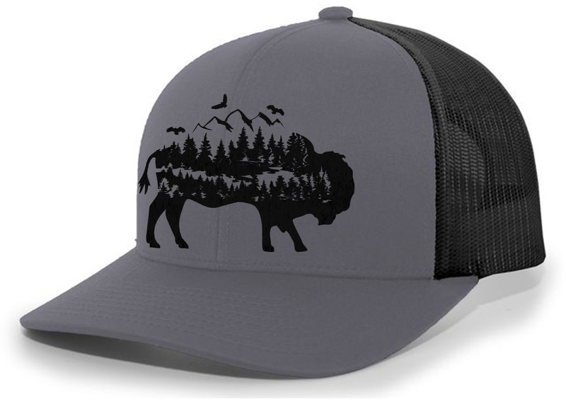 Heritage Pride Mens Trucker Hat Embroidered Wild Buffalo Outdoor Hat  Baseball Cap - Trenz Shirt Company