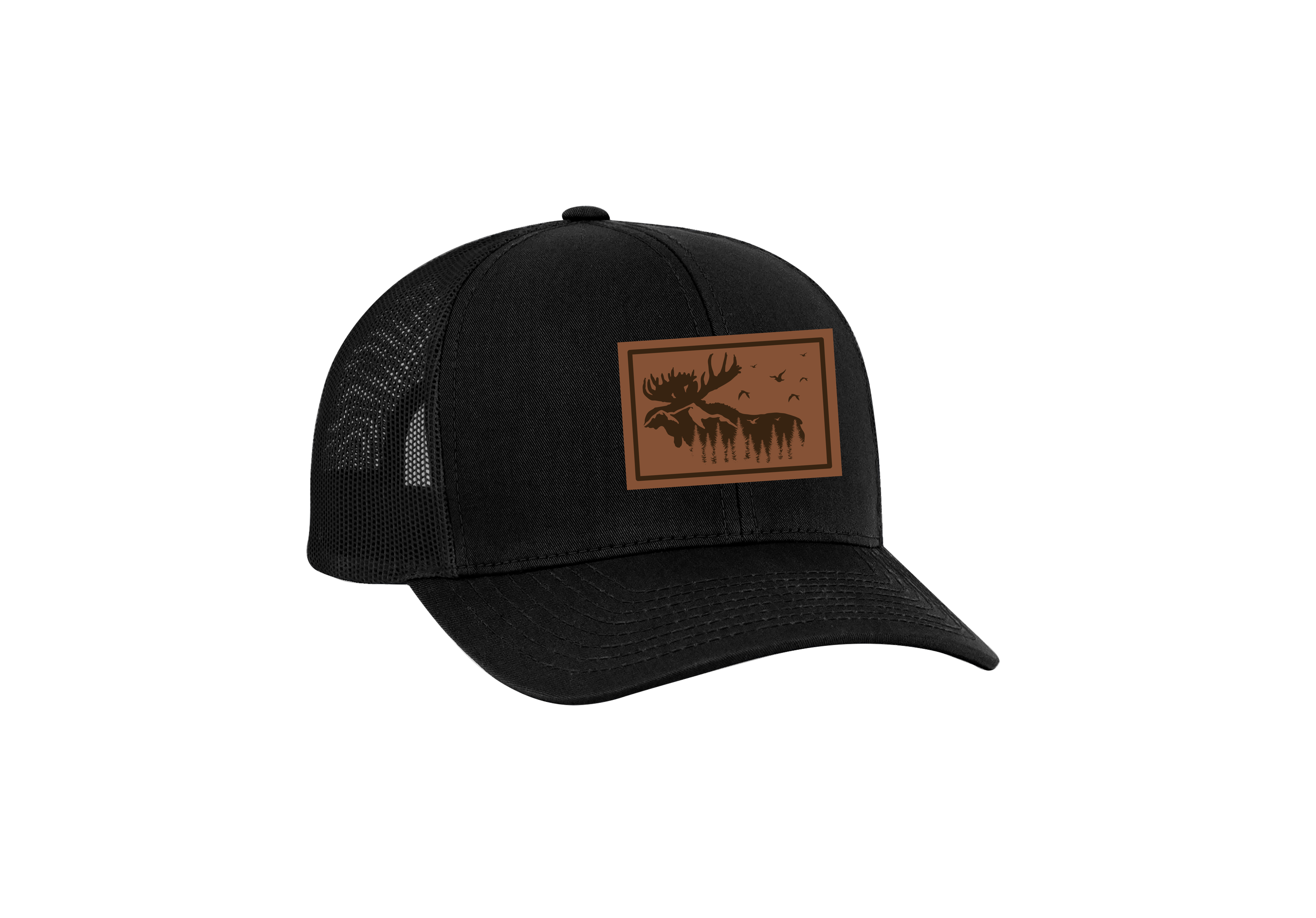 Men's Scenic Moose Mountain View Outoors Laser Engraved Leather