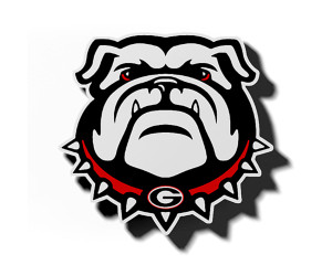 Craftique University of Georgia Bulldog Head Magnet-12 Inch
