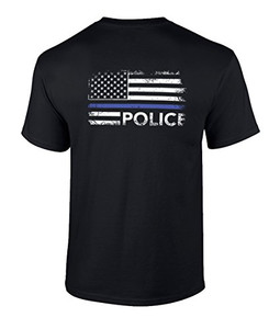 Police Thin Blue Line Distressed US Flag Svg File By KYo Digital Studio