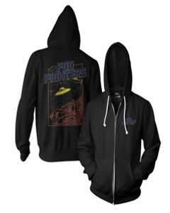 foo fighters zip up hoodie