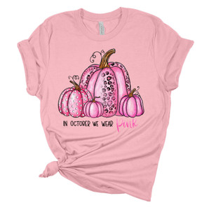 Pumpkin Dallas Cowboys In October We Wear Pink Breast Cancer Awareness T- Shirt - TeeNavi