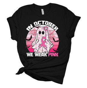 Sweat à Capuche Femme "We Wear Pink" - Pour Halloween Et Soutien Cancer Du Sein, Matière Coton/ Polyester