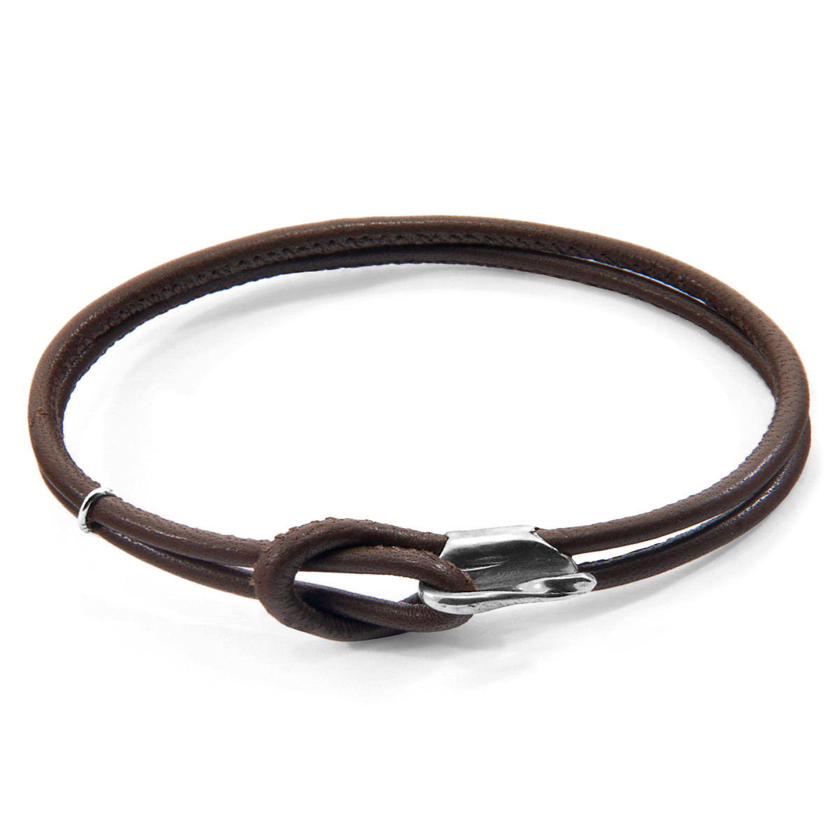 Mocha Brown Orla Silver and Nappa Leather Bracelet