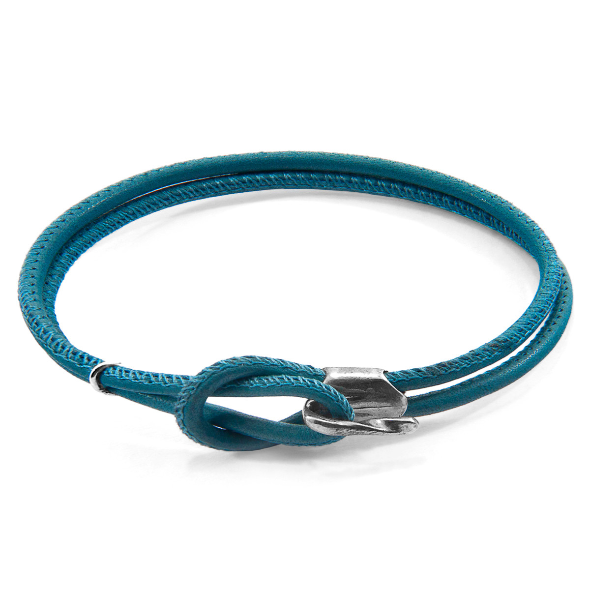Ocean Blue Orla Silver and Nappa Leather Bracelet
