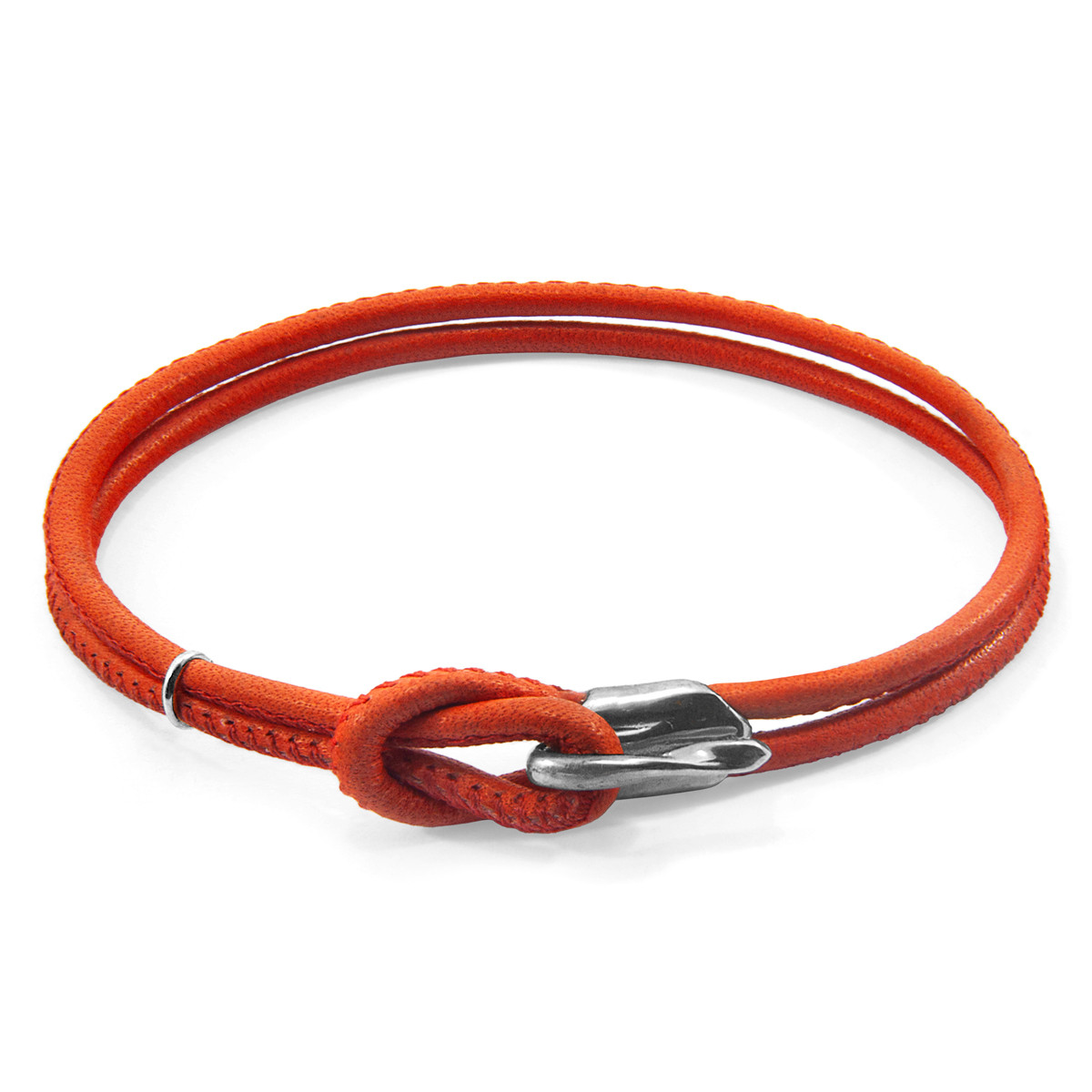 Apple Red Orla Silver and Nappa Leather Bracelet