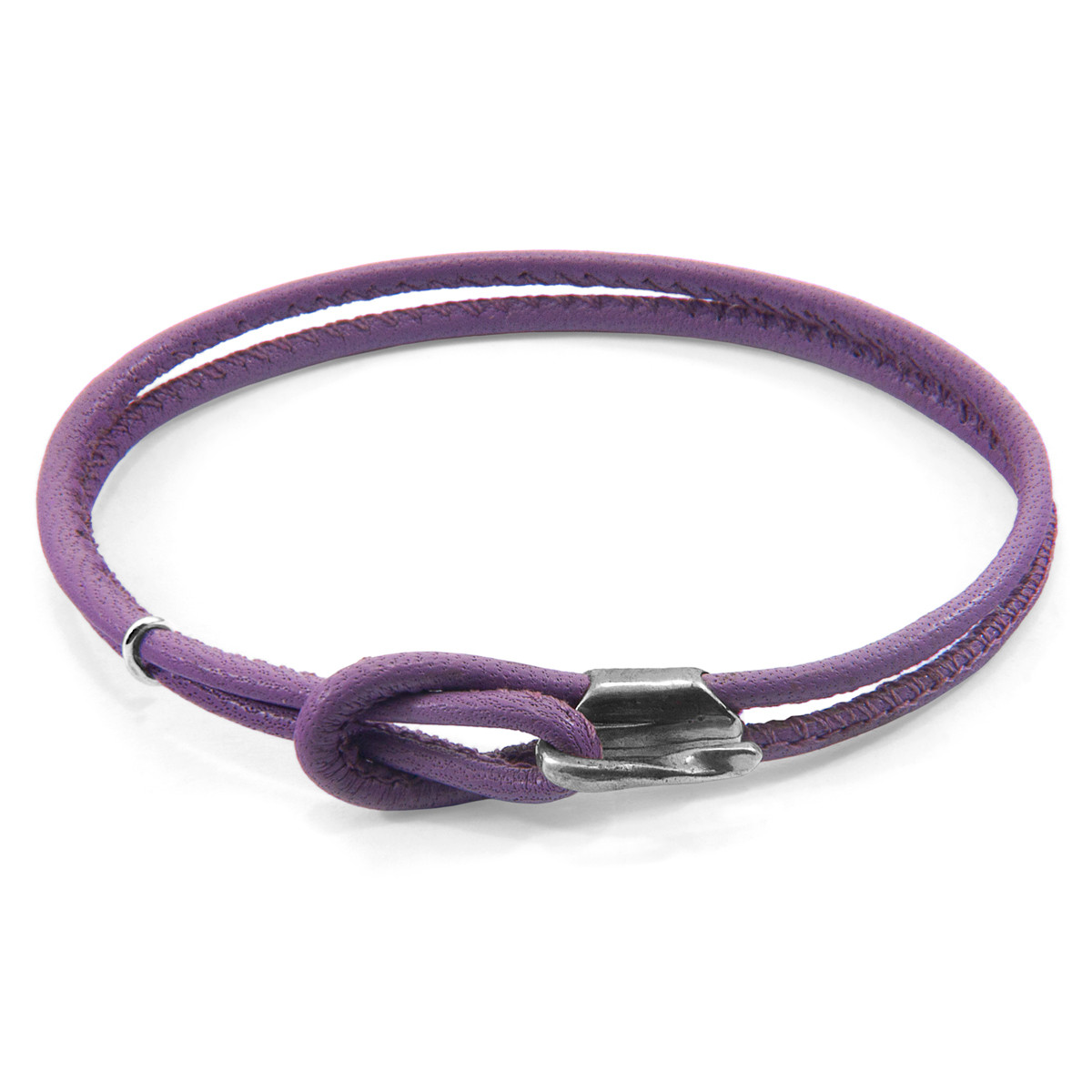 Lilac Purple Orla Silver and Nappa Leather Bracelet