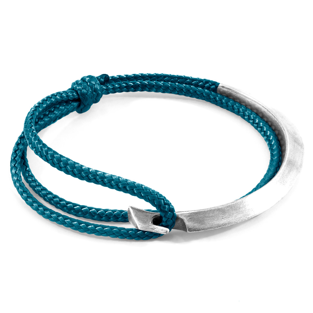 Ocean Blue Hove Silver and Rope Bracelet