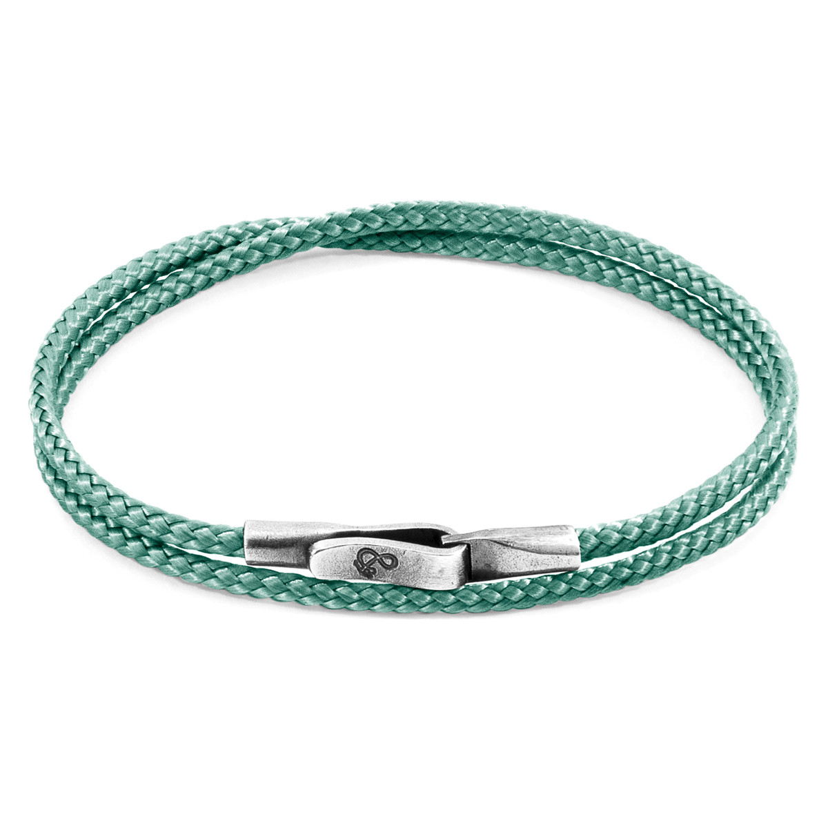 Mint Green Liverpool Silver and Rope Bracelet