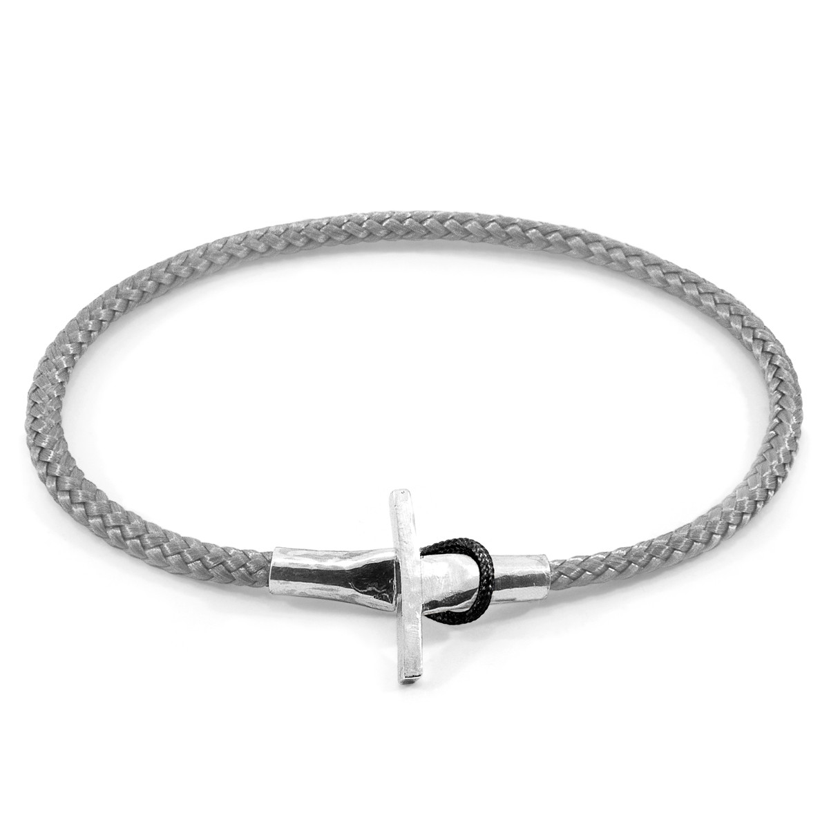 Classic Grey Cambridge Silver and Rope Bracelet