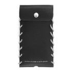 Anchor & Crew Large Graphite Black Standen Leather and Rope Phone Case