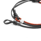 Anchor & Crew Red Noir Conway Silver and Rope Eyewear Strap w/ Coal Black Leather