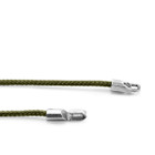 Khaki Green Talbot Silver and Rope Bracelet