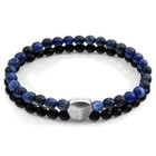 Anchor & Crew Blue Sodalite Iguazu Silver and Stone Bracelet