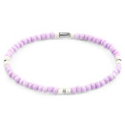 Anchor & Crew Pastel Pink - Off White Evelyn Silver and Glass SKINNY Bracelet