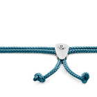 Ocean Blue Pembroke Silver and Rope Bracelet