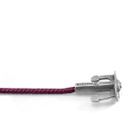 Aubergine Purple Union Anchor Silver and Rope Bracelet