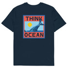Think Ocean Whale Pixel Art Organic Cotton T-Shirt