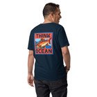 Think Ocean Fish Pixel Art Organic Cotton T-Shirt 