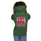 Think Ocean Octopus Pixel Art Cotton Blend Hoodie