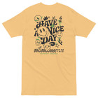 GUSTATORY Originals Have A Nice Day Heavy Cotton Embroidered T-Shirt