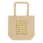 ANCHOR & CREW 11 Life, Al Dente EDITIONS Recycled Cotton Tote Bag