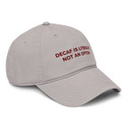 ANCHOR & CREW GUSTATORY Decaf Is Not An Option Cotton Embroidered Cap