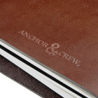 Anchor & Crew Brown Medium Travellers Leather and Blue Noir Rope Journal Reverse Detail