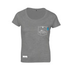 Anchor & Crew Athletic Grey Horizon Print Organic Cotton T-Shirt (Womens)