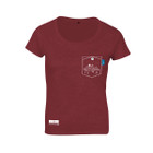 Anchor & Crew Fire Brick Red Horizon Print Organic Cotton T-Shirt (Womens)