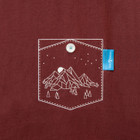 Anchor & Crew Fire Brick Red Horizon Print Organic Cotton T-Shirt Pocket