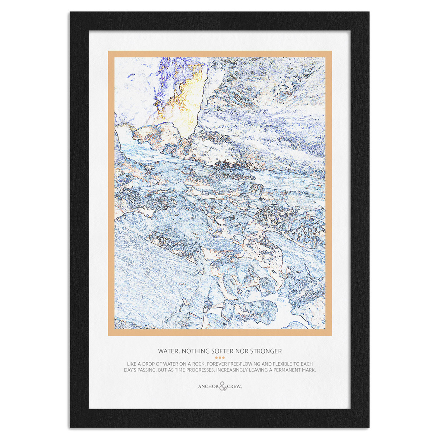 Anchor & Crew Nothing Softer Nor Stronger Archival Giclée Paper A3 Wall Print