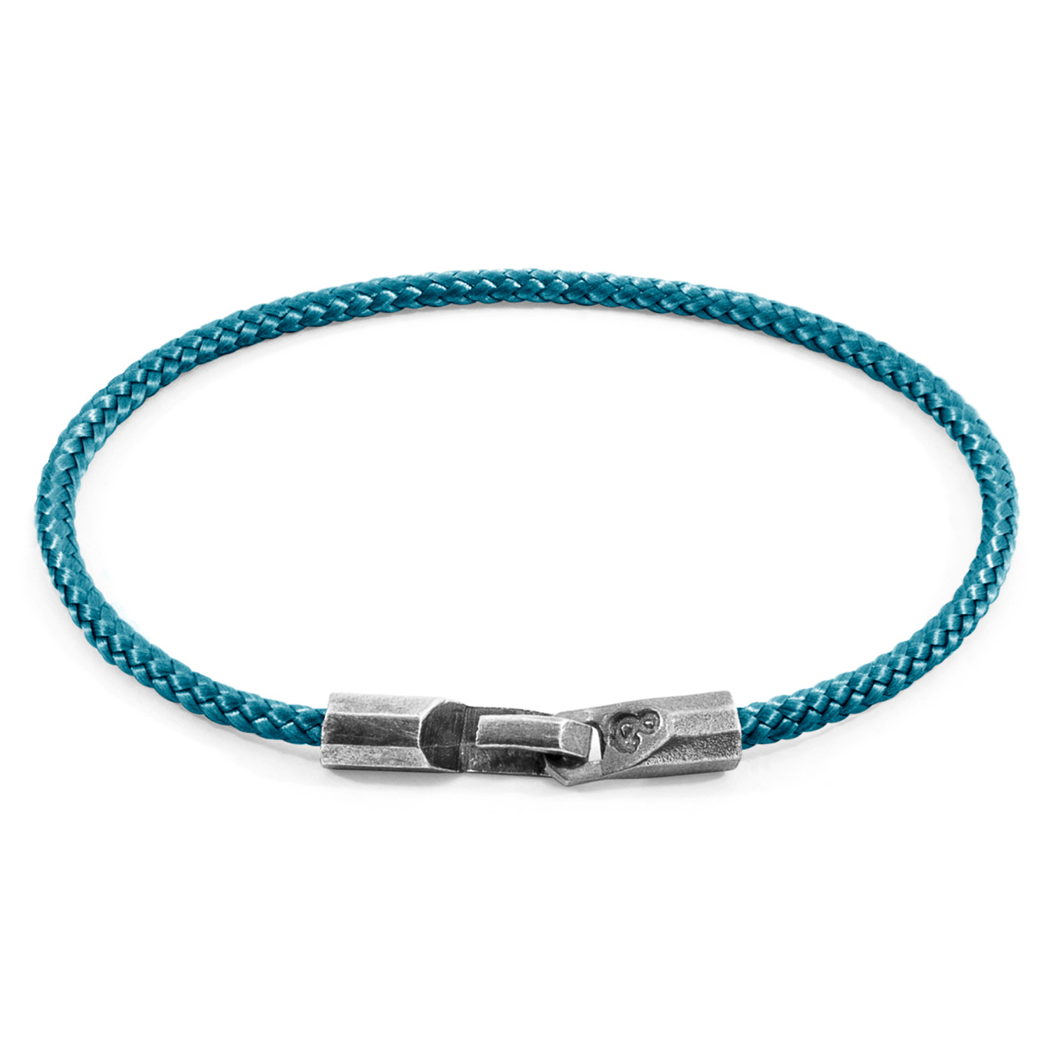 Anchor & Crew Ocean Blue Talbot Silver and Rope Bracelet